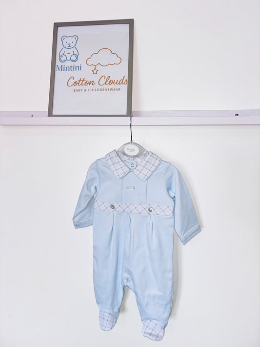 Mintini Blue Check Onesie