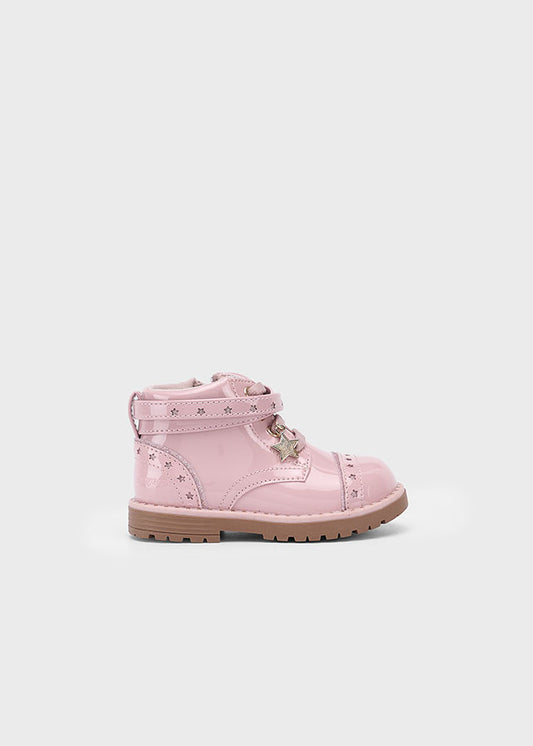 Mayoral Pink Patent Leather Boots
