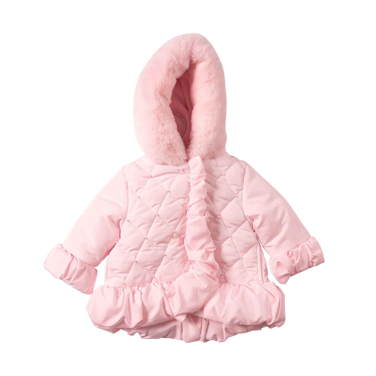 Mintini Pink Pearl & Frill Coat
