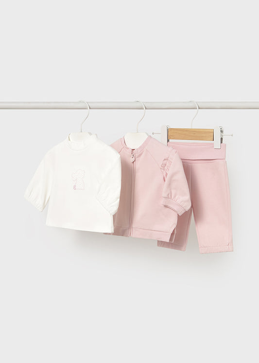 Mayoral Pink 3 Piece Tracksuit