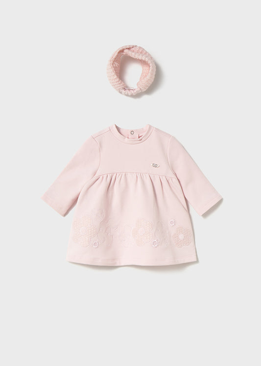 Mayoral Pink Flower Dress & Headband