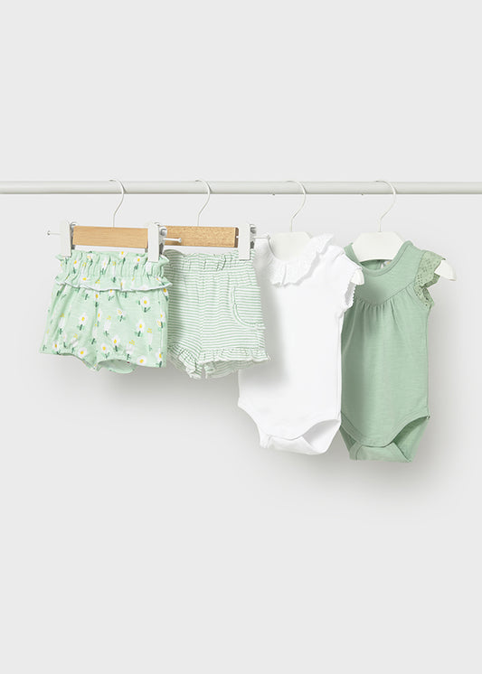 Mayoral Green Bodysuit & Shorts Sets