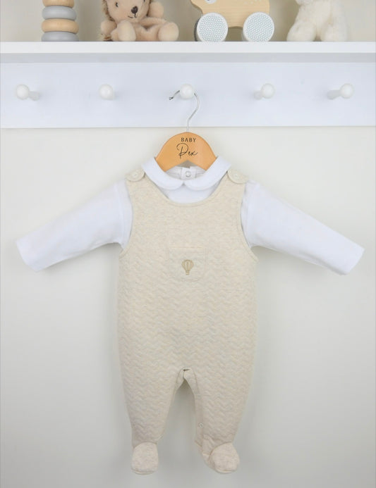 Pex Beige Balloon Pascal Dungaree Set