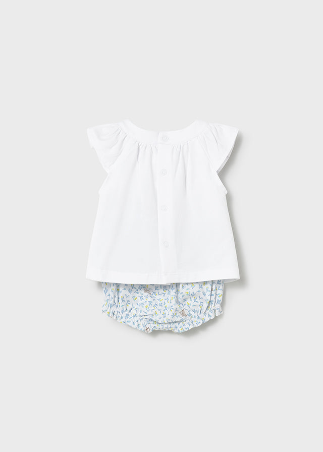 Mayoral Blue Kitten Shorts Sets