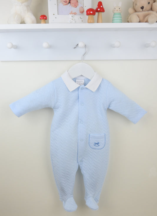 Pex Blue Rocking Horse Sleepsuit