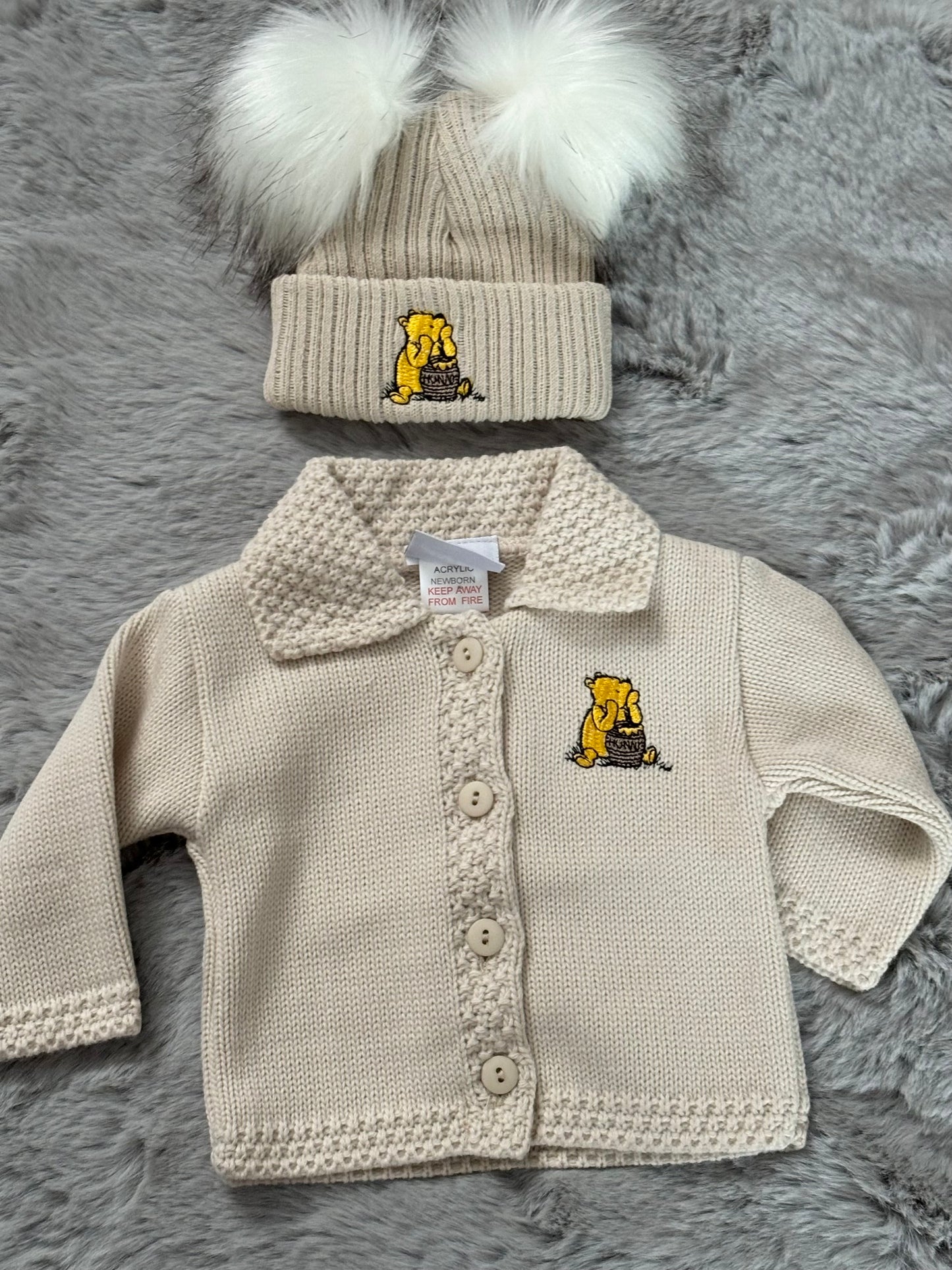 Dandelion Taupe Bear Cardigan