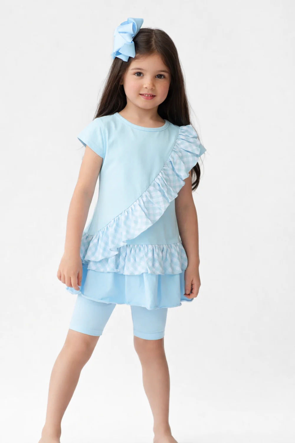 Harris Kids Amie Blue Leggings & Shorts Set
