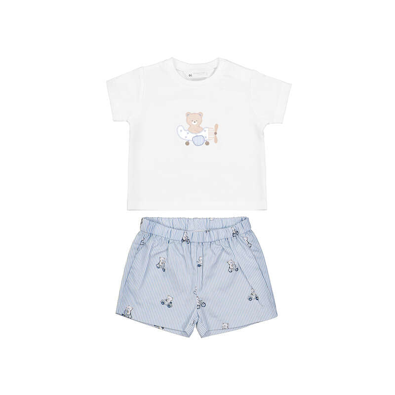 Mayoral Blue Plane Shorts Set
