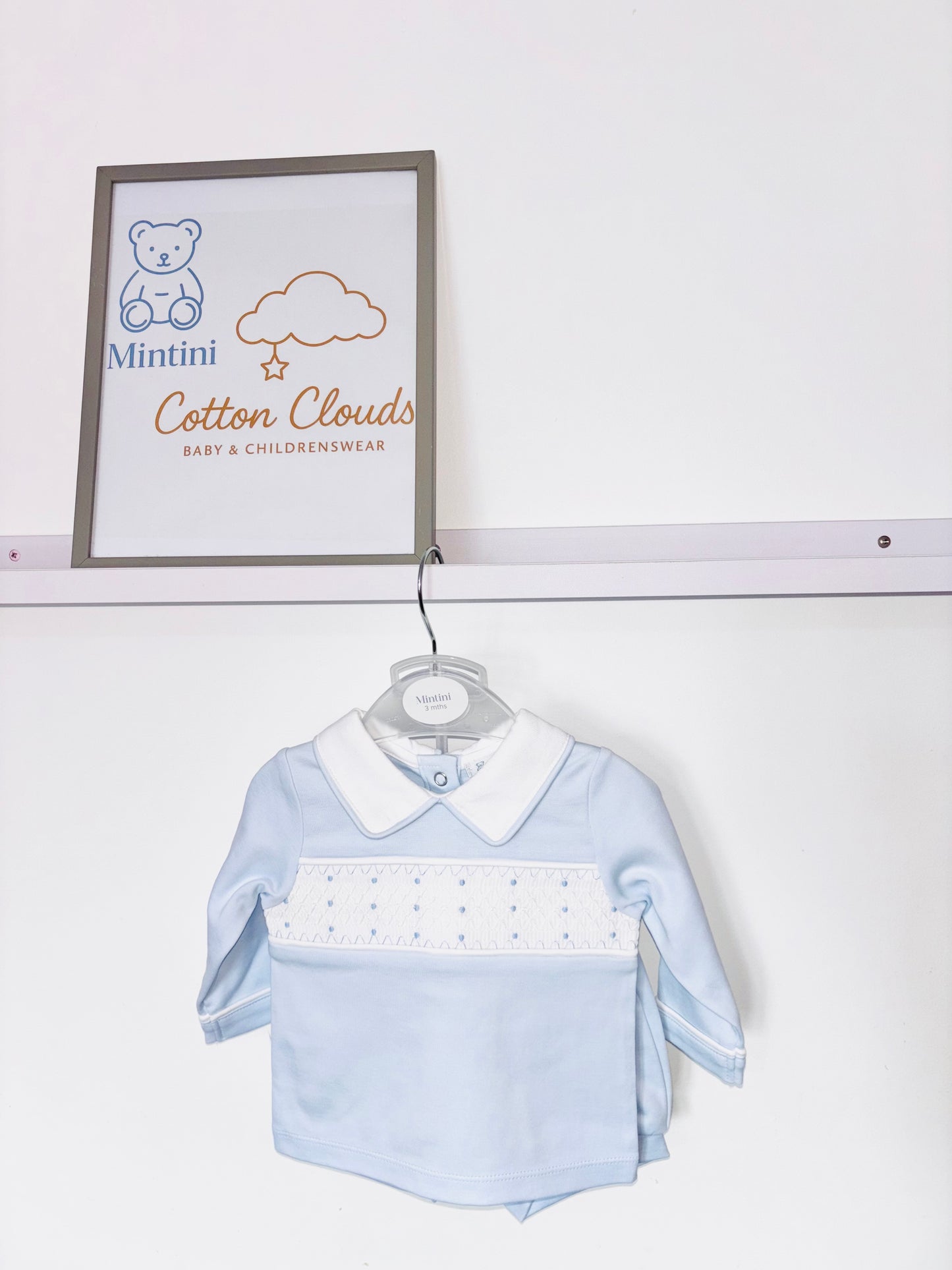Mintini Blue Smock Shorts Set