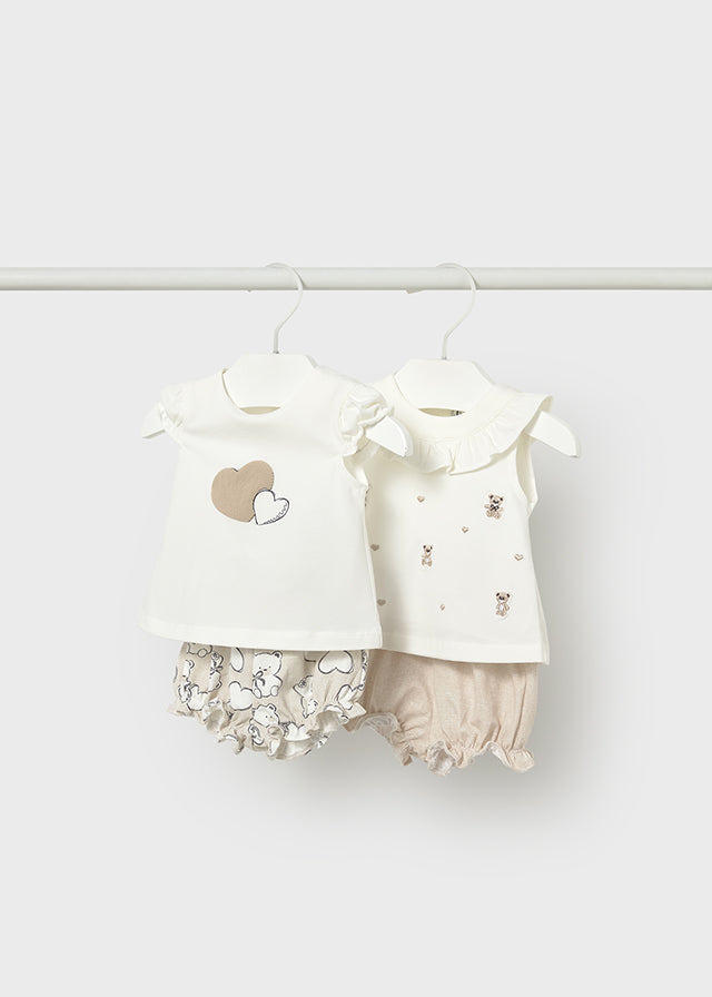 Mayoral Bear Shorts Sets