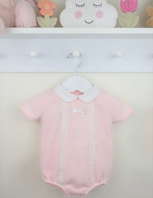 Pex Pink Knit Romper