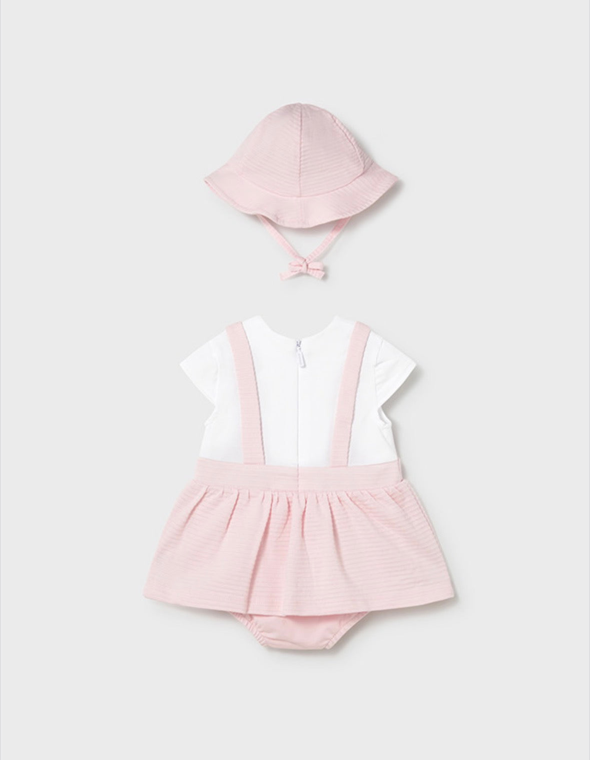 Mayoral Pink Dungaree Skirt & Hat