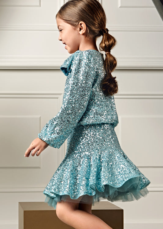 Abel & Lula Sequin Skirt Set