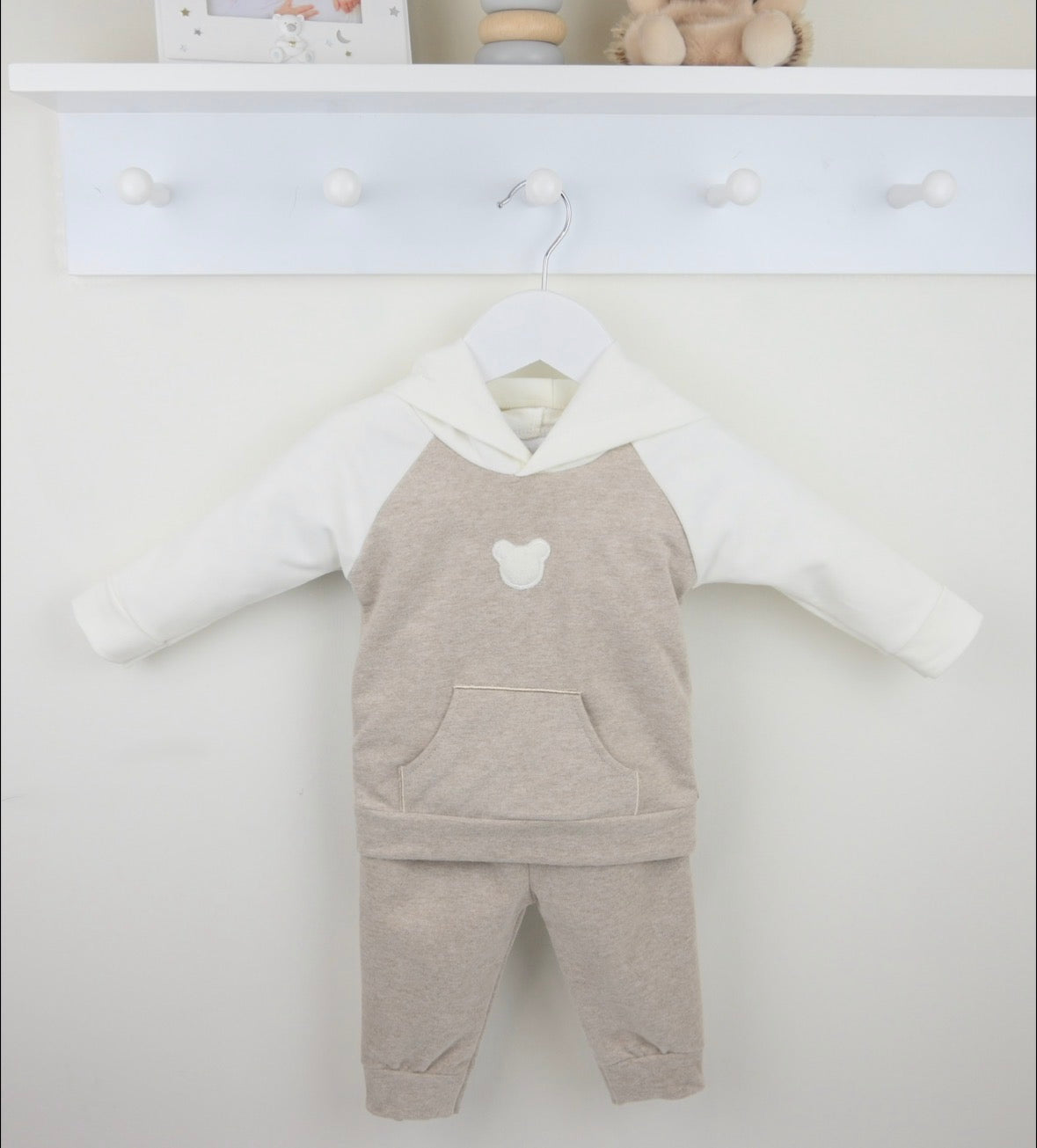 Pex Beige Teddy Hoody Set