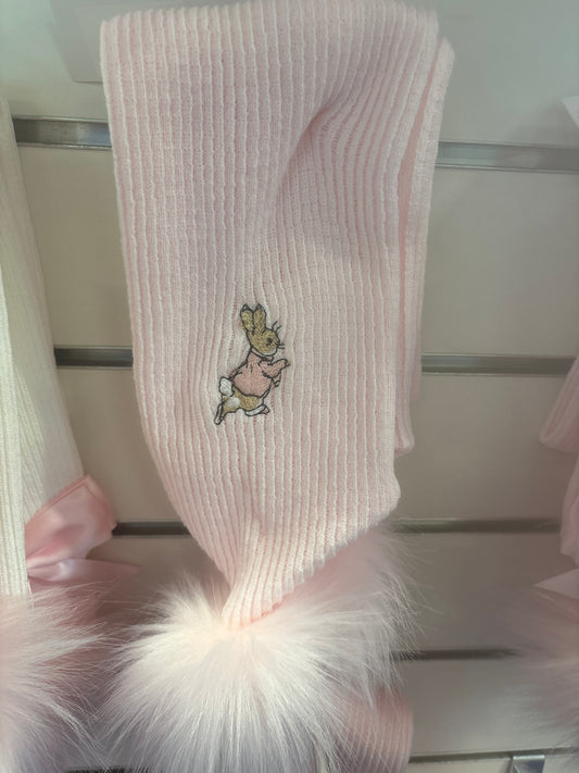 Pink Peter Rabbit scarf