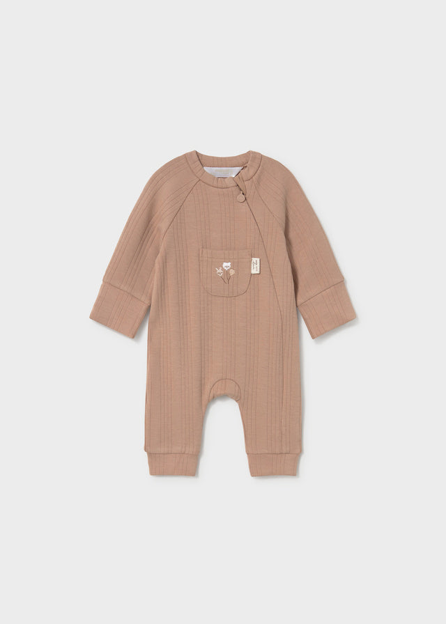 Mayoral Brown Balloon Onesie Ribbed