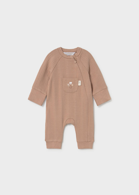 Mayoral Brown Balloon Onesie Ribbed