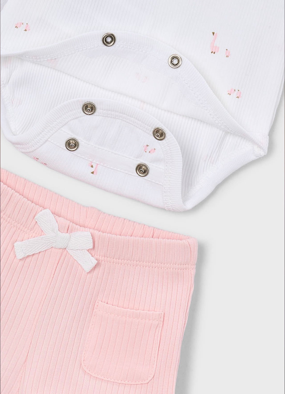 Mayoral Pink Swan Bodysuit Shorts Sets
