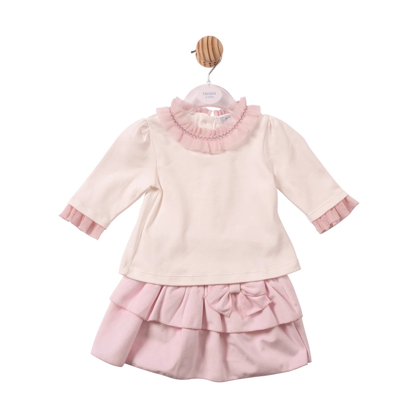 Mintini Pink & Ivory Skirt Set