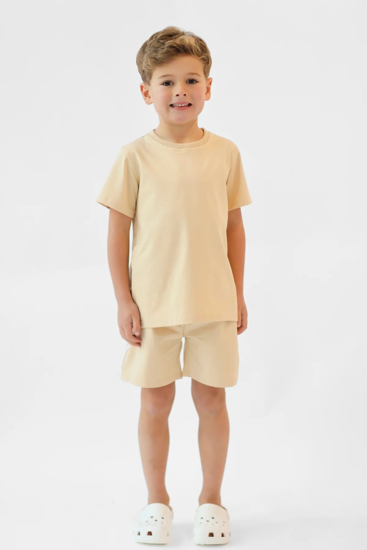 Harris Kids Eddie Beige Shorts Set