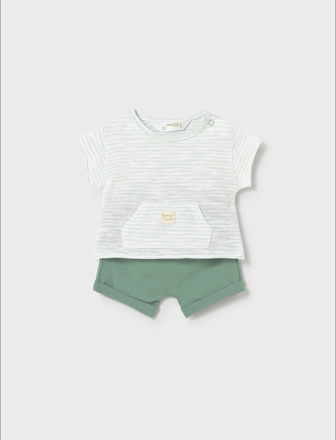 Mayoral Sage Green Shorts Two Pack