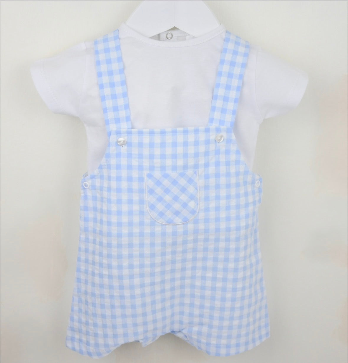 Pex Blue Flynn Check Dungaree