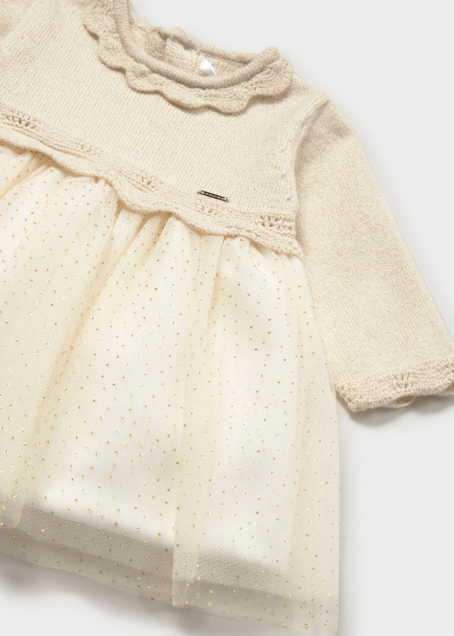 Mayoral Champagne Tulle Dress