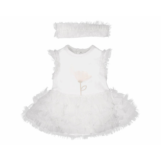 Mayoral White Tutu Bodysuit Set
