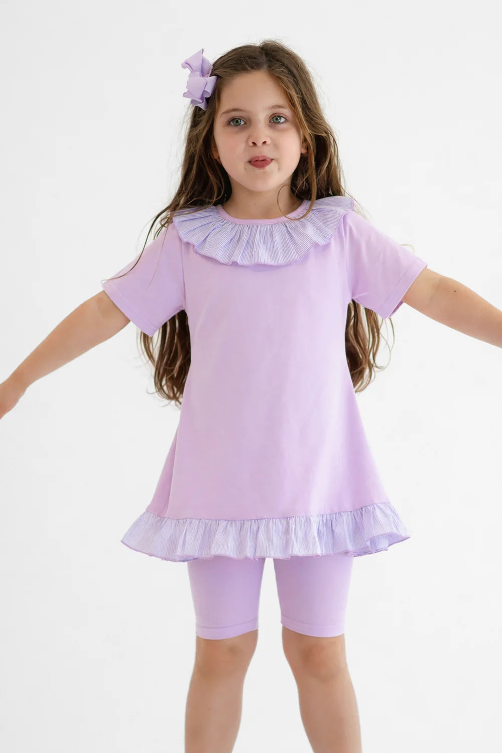 Harris Kids Frill Lilac Shorts & Leggings Outfit