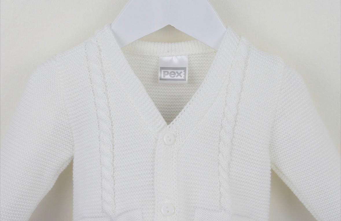 Pex White Fletcher Cardigan