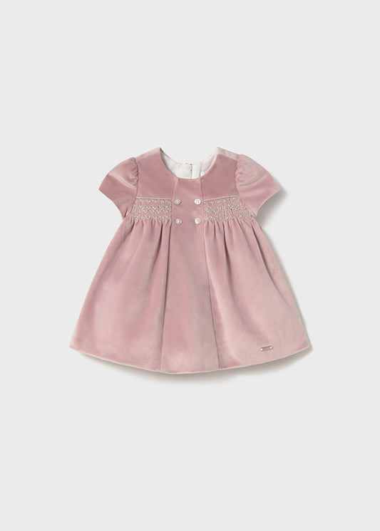 Mayoral Pink Velour Dress