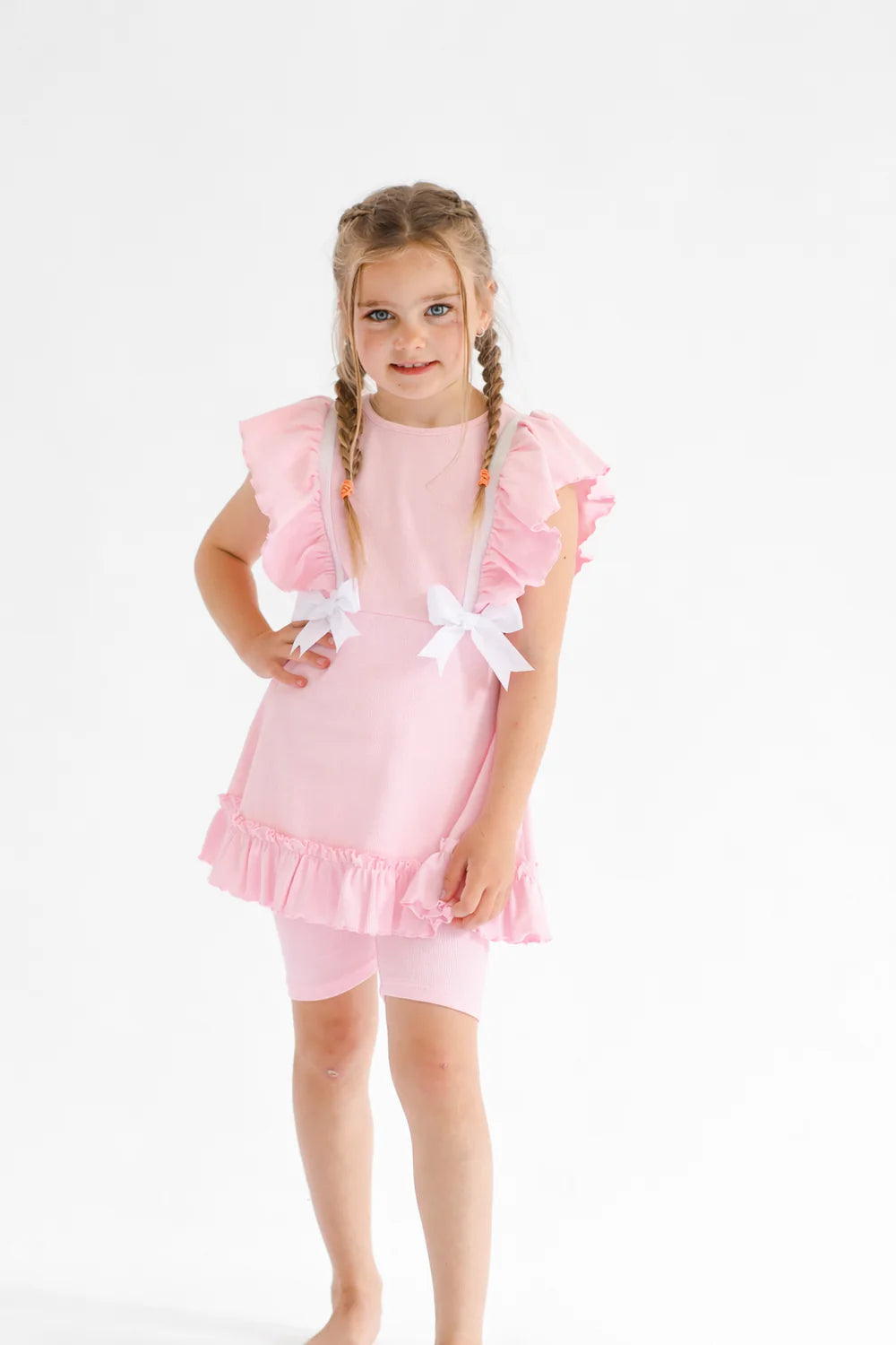 Harris Kids Pink Mia Leggings & Shorts Set