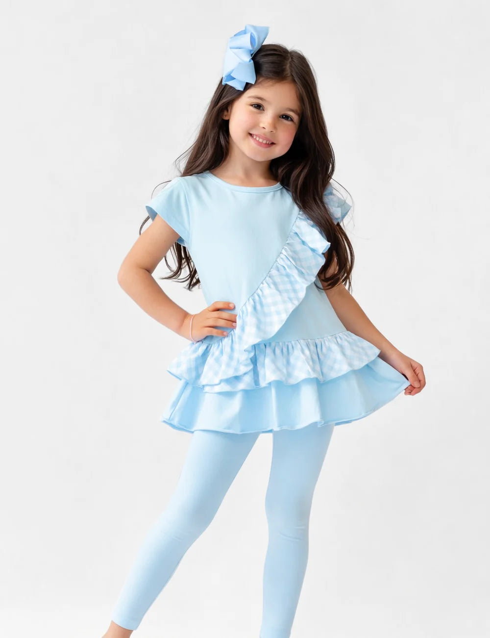 Harris Kids Amie Blue Leggings & Shorts Set