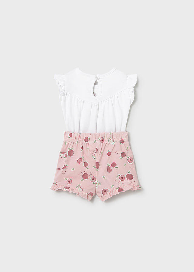 Mayoral Pink Bodysuit & Shorts Set