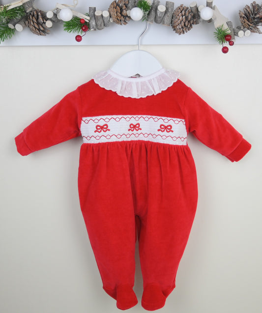 Pex Red Bow Sleepsuit