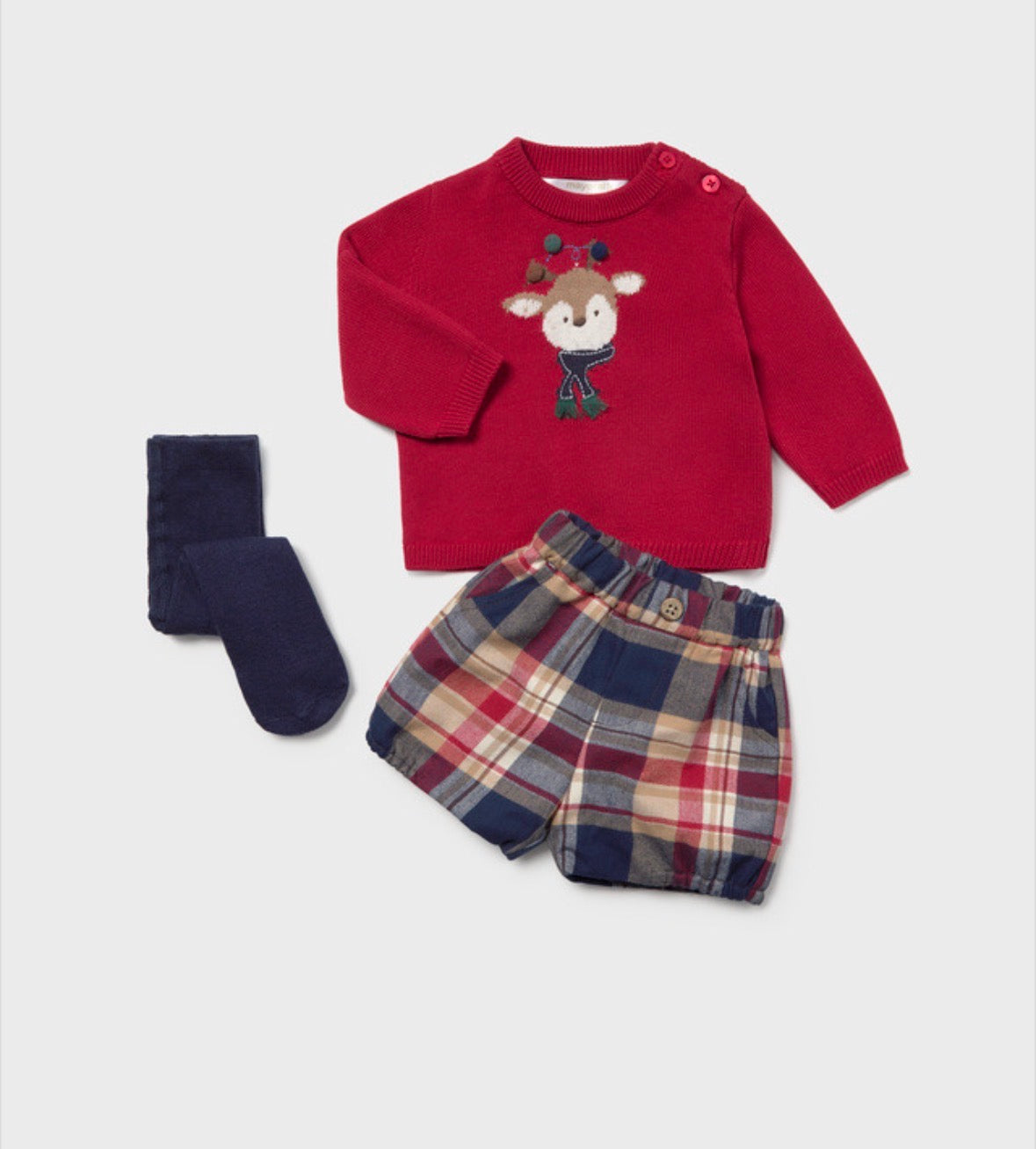 Mayoral Reindeer Sweater & Short Set