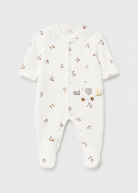 Mayoral Toy Velour Onesie