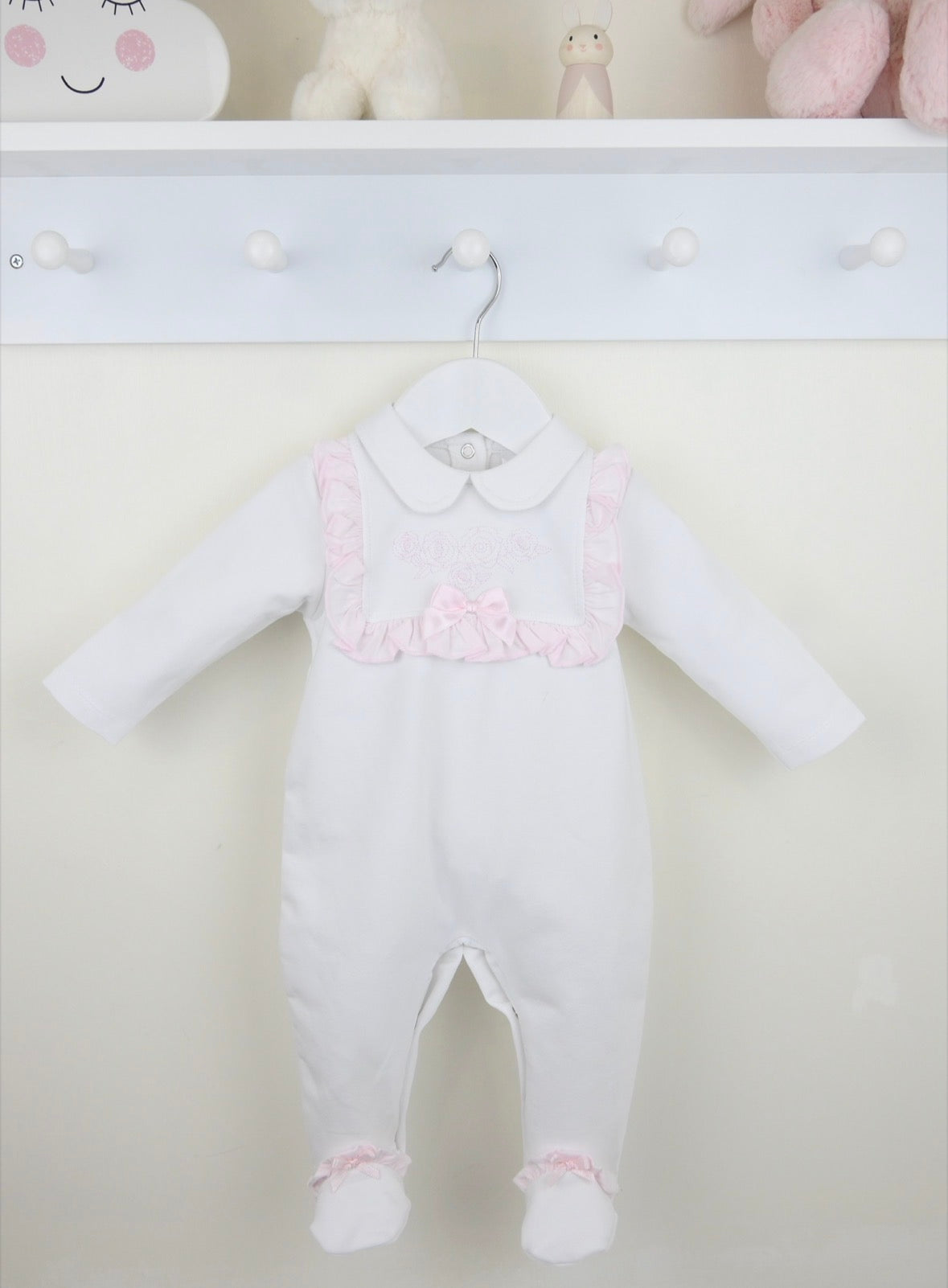 Pex Rosa White Sleepsuit
