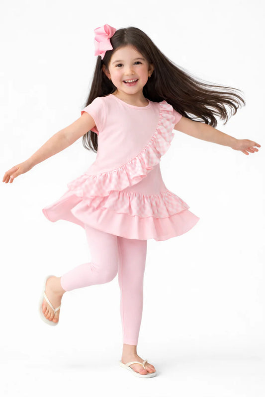 Harris Kids Amie Pink Leggings & Shorts Set