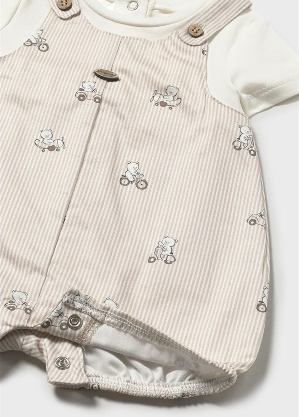 Mayoral Beige Bear Dungaree