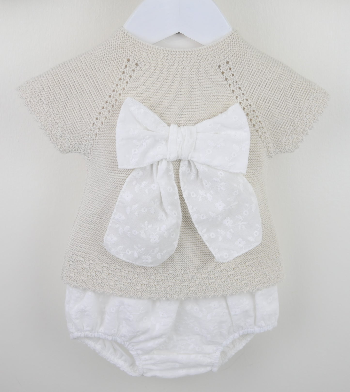 Pex Beige Sylvie Bow Suit