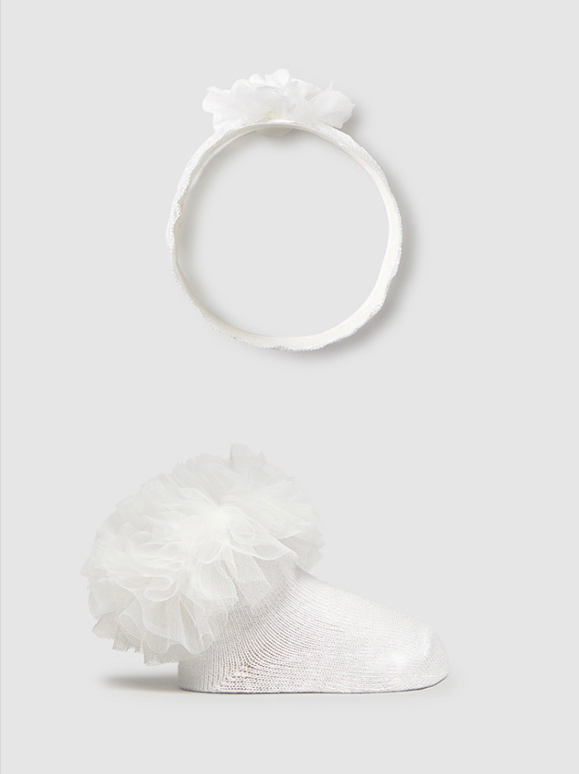 Mayoral White Sock Headband Gift Set