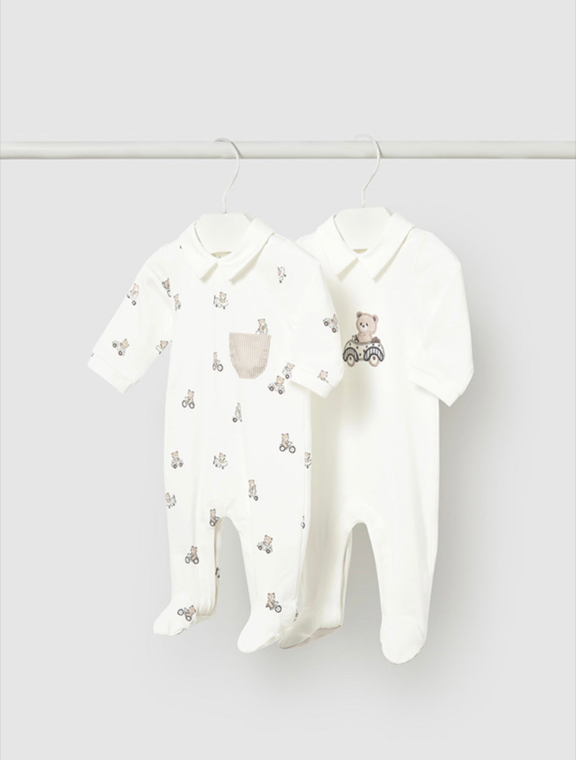 Mayoral Bear Onesie 2 Pack