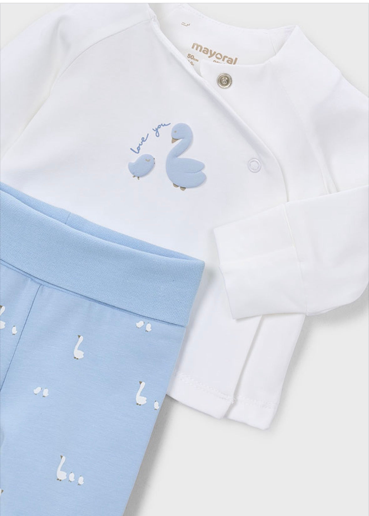 Mayoral Blue Love You Swan Set