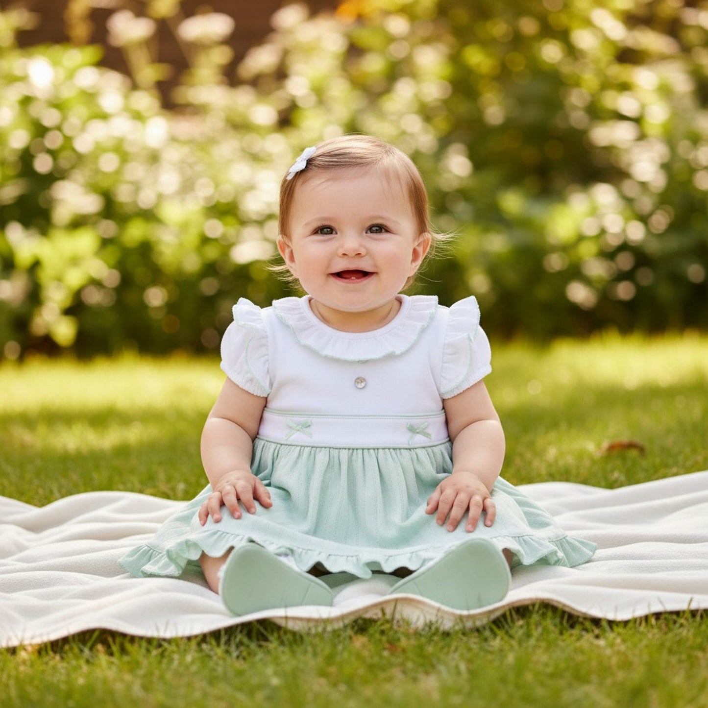 Mintini Pistachio Frill Dress