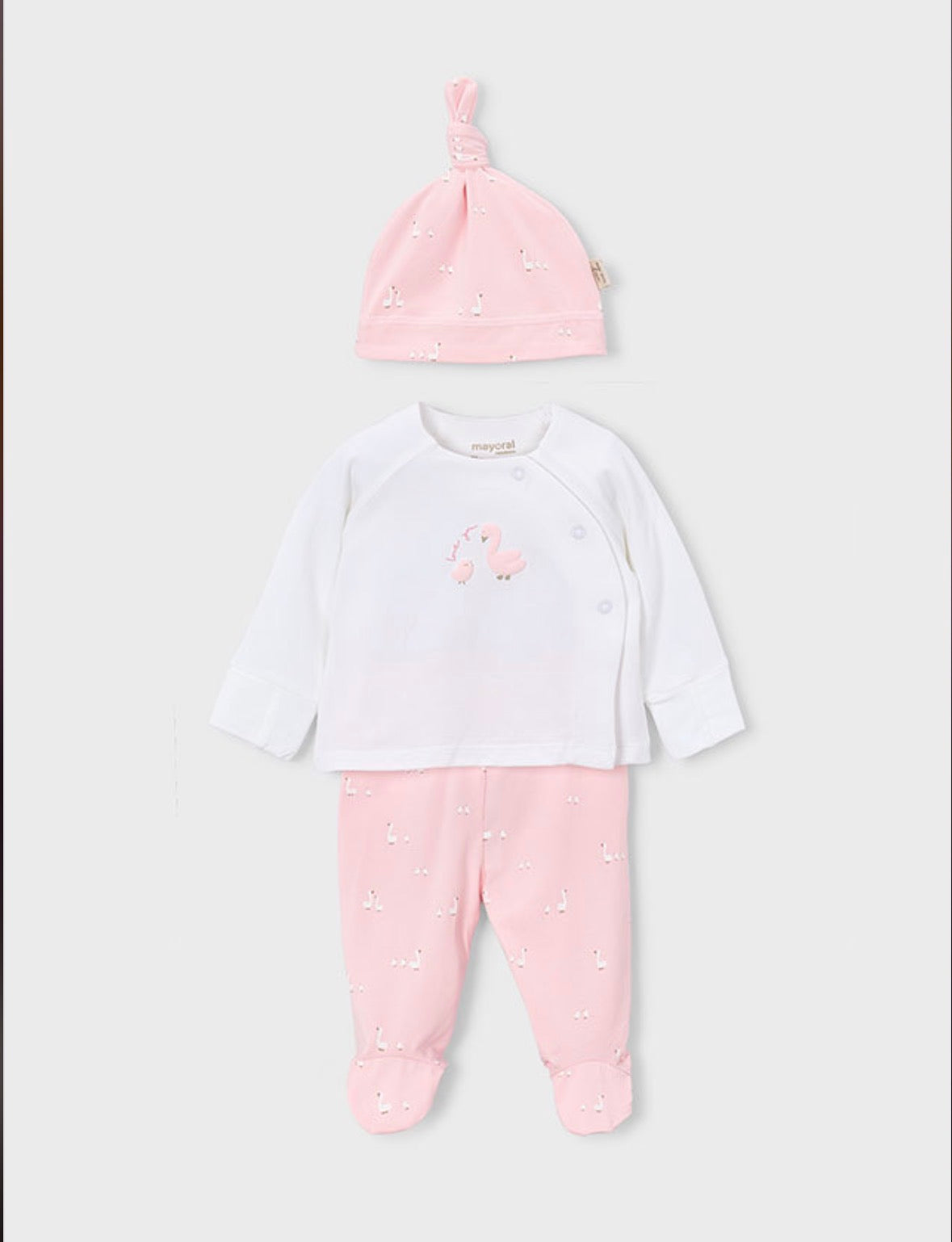 Mayoral Pink Love You Swan Set