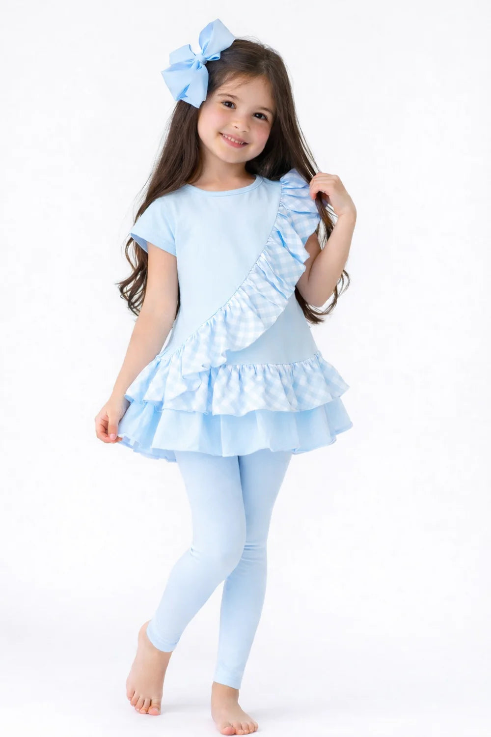 Harris Kids Amie Blue Leggings & Shorts Set