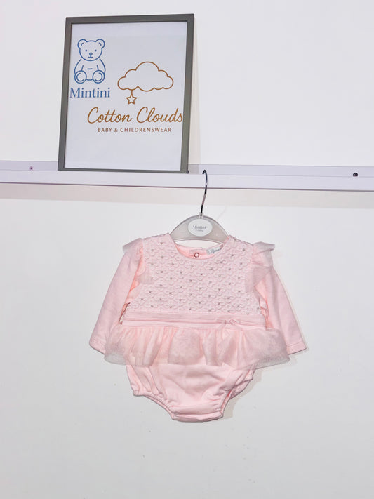 Mintini Pink Pearl Romper AW25