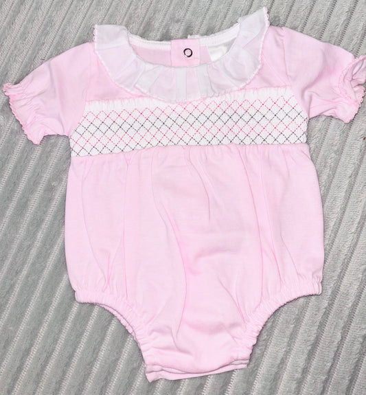 Pink Smock Romper