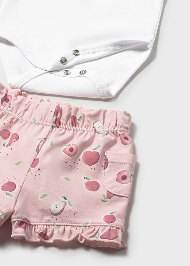 Mayoral Pink Bodysuit & Shorts Set